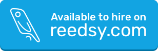 button with link to Reedsy Freelance portfolio site